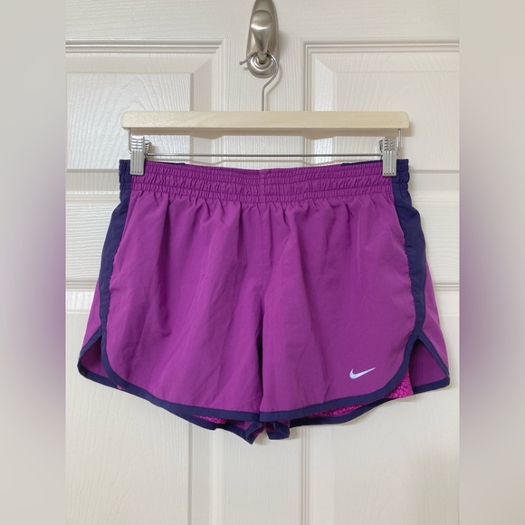 Nike Purple Lined Drawstring Dri Fit 4” Running Shorts Medium Athletic Jogging - Picture 10 of 10